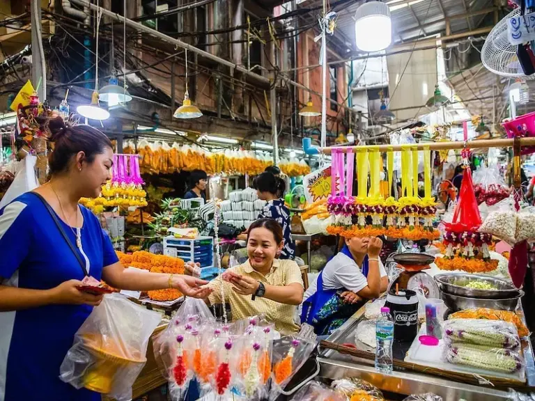 Mercado de Flores Pak Khlong Talat