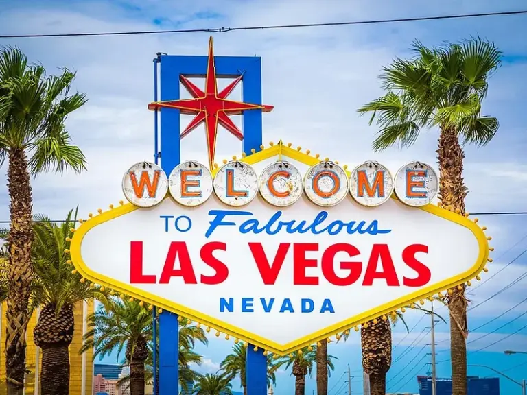 Señal de bienvenida a la fabulosa Las Vegas
