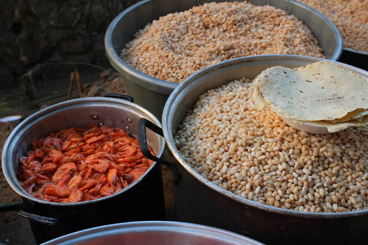 Zapotec women performing traditional steps at the Guelaguetza Festival — a cornerstone of cultural experience through local festivals and folk performances in Mexico Indigenous women from the Sierra Norte region dancing in embroidered skirts and floral headdresses at Guelaguetza
